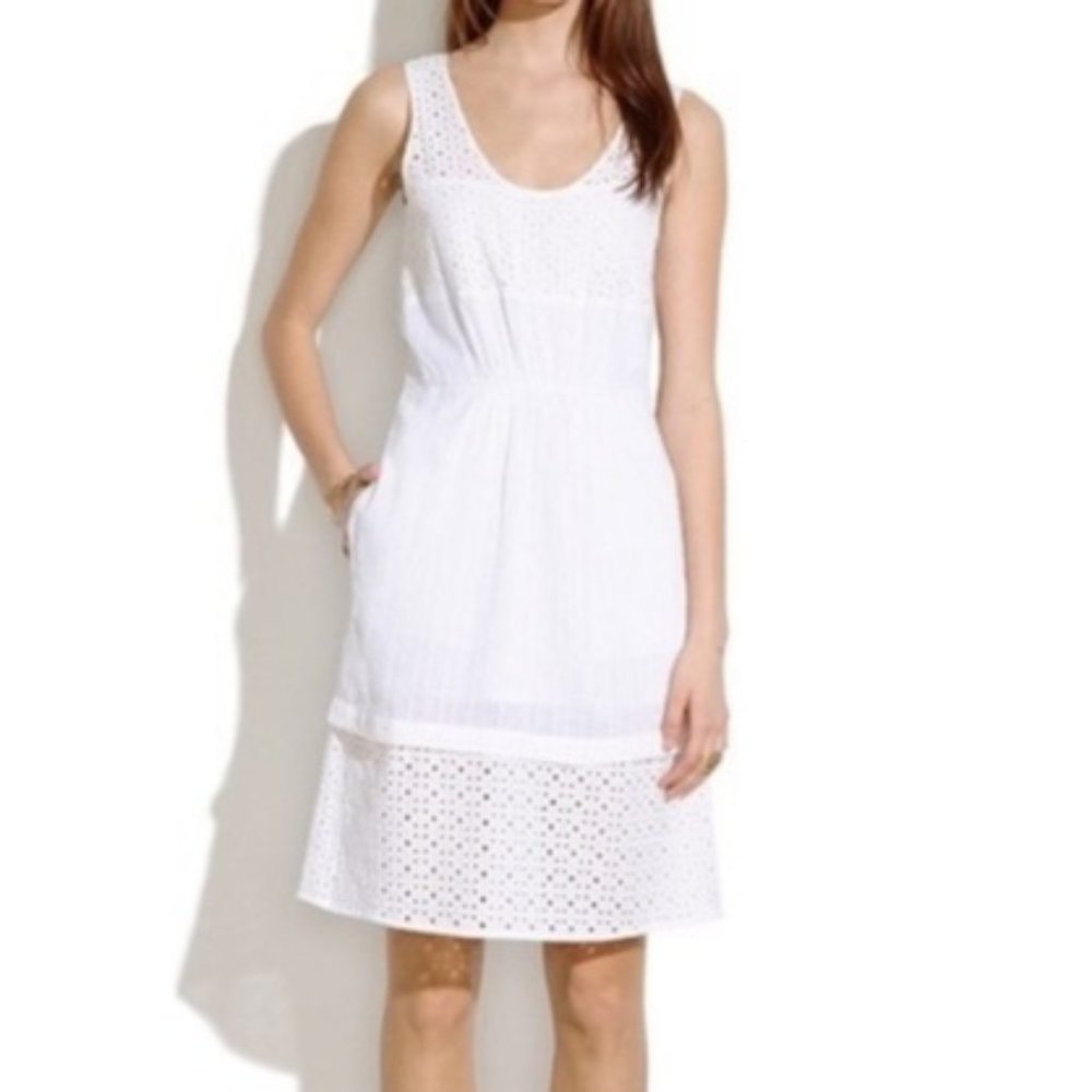 Madewell Cotton Eyelet Love Song White dress